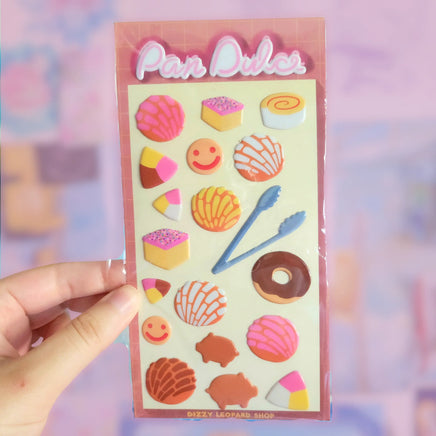 puffy pan dulce sticker sheet       40d659.myshopify.com