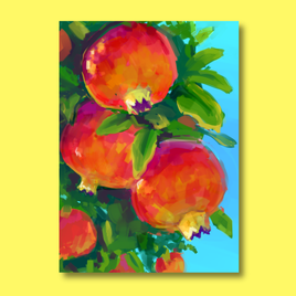 pomegranates print