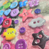 puffy button sticker sheet