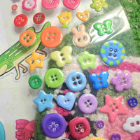 puffy button sticker sheet
