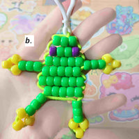 beaded frog keychains