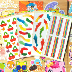 gummy candy sticker sheets