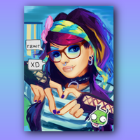 scene girl print