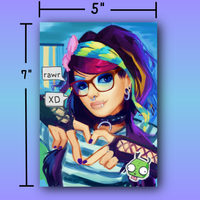 scene girl print