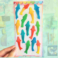 puffy candy sticker sheets