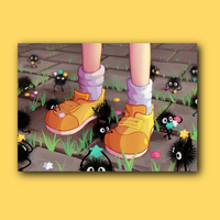 yellow shoes print