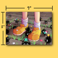 yellow shoes print