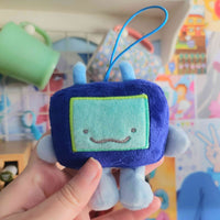tv plush keychain