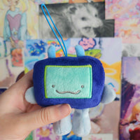 tv plush keychain