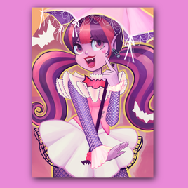 vampire girl print